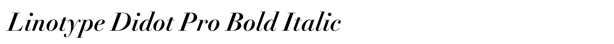 Linotype Didot Pro Bold Italic image
